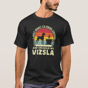 Camiseta Café y perro Vizsla Cafeína Vizsla Papá Mamá 1
