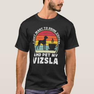 Camiseta Café y perro Vizsla Cafeína Vizsla Papá Mamá 1