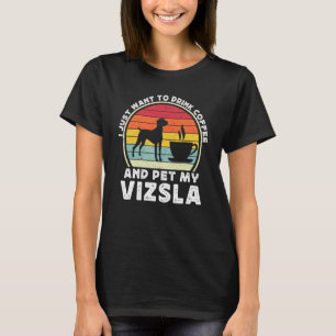 Camiseta Café y perro Vizsla Cafeína Vizsla Papá Mamá 1