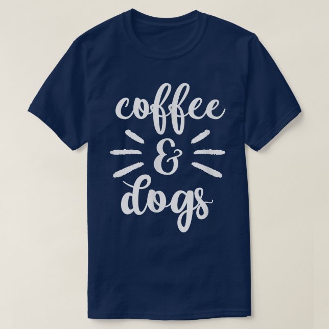 Camiseta Café Y Perros Cute Tee Gráfica Gracioso Para Hombr (Diseño del anverso)
