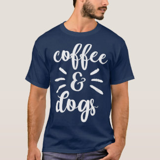 Camiseta Café Y Perros Cute Tee Gráfica Gracioso Para Hombr