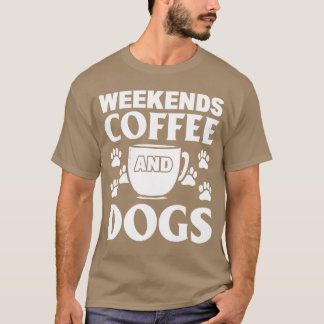 Camiseta Café y Perros de Fin de Semana Chica Barista de Ca
