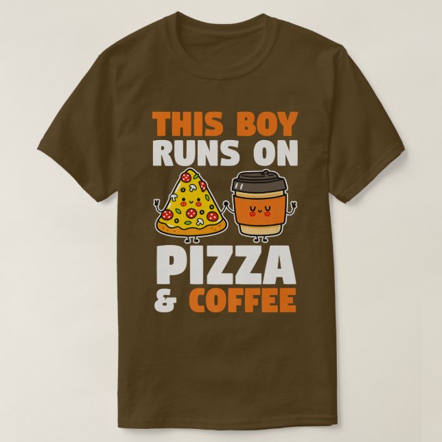 Camiseta Café y pizza Premium  (Diseño del anverso)