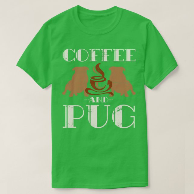 Camiseta Café Y Pug (Diseño del anverso)