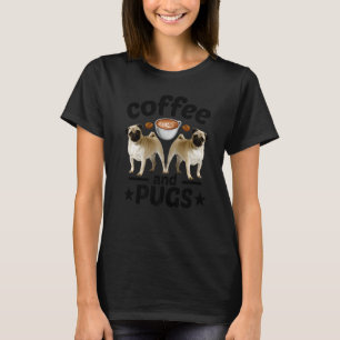 Camiseta Café y pug perro pug