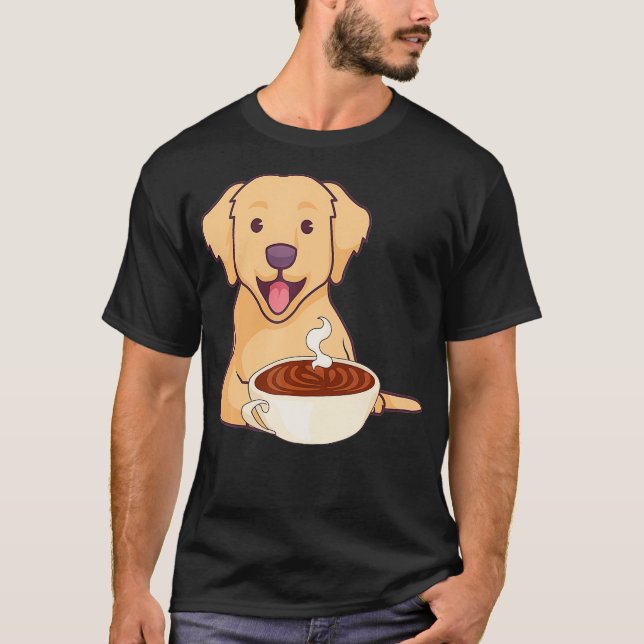 Camiseta Café y recuperadores de oro (Anverso)