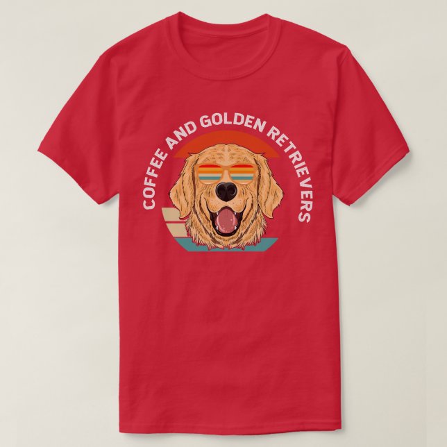 Camiseta Café Y Recuperadores De Oro (Diseño del anverso)