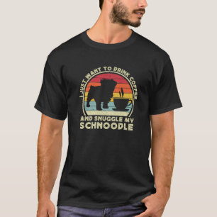 Camiseta Café Y Schnoodle Para Hombres Mujeres Perro Schnoo