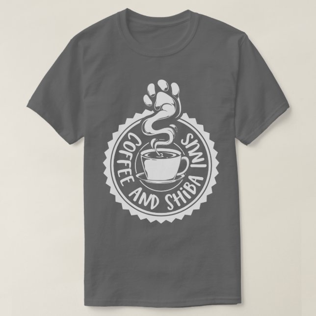Camiseta Café y ShibaInus ShibaInu (Diseño del anverso)