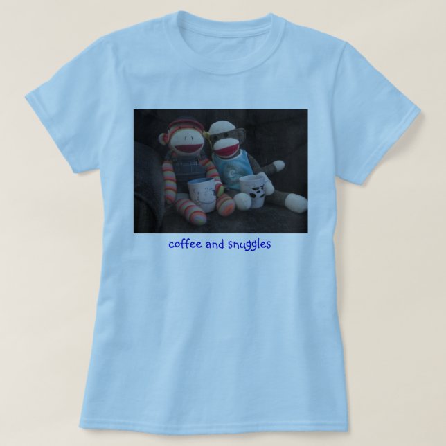 Camiseta Café y snuggles (Diseño del anverso)