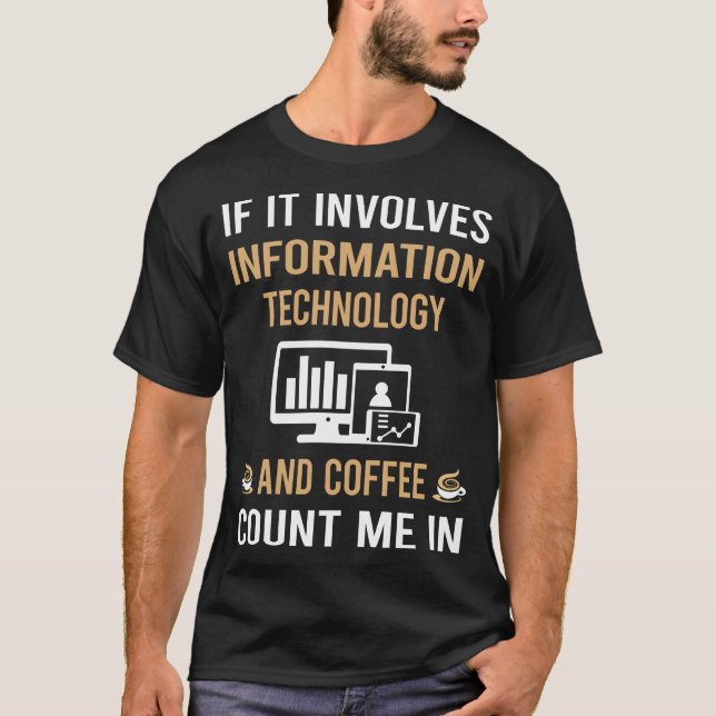 Camiseta Café Y Tecnología De La Información (Anverso)
