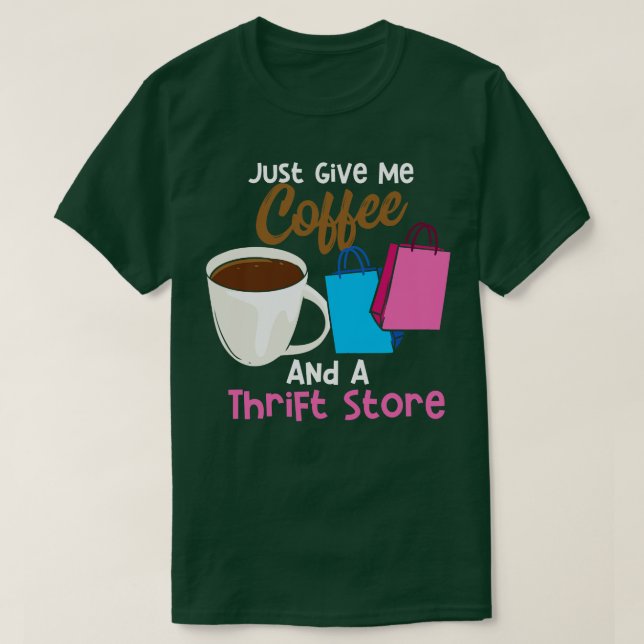Camiseta Café Y Tienda Thrift (Diseño del anverso)