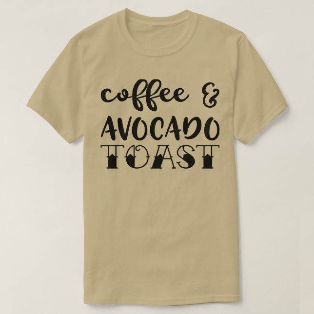 Camiseta Café Y Tosta De Aguacate (Diseño del anverso)
