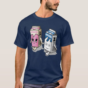Camiseta Café y V Leche divertida