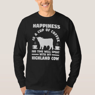 Camiseta Café Y Vacas De Las Tierras Altas