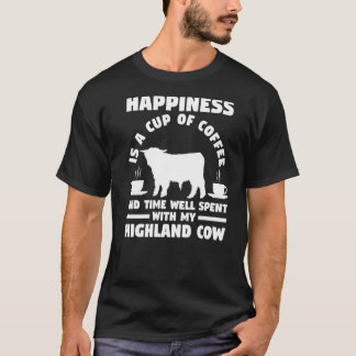 Camiseta Café Y Vacas De Las Tierras Altas