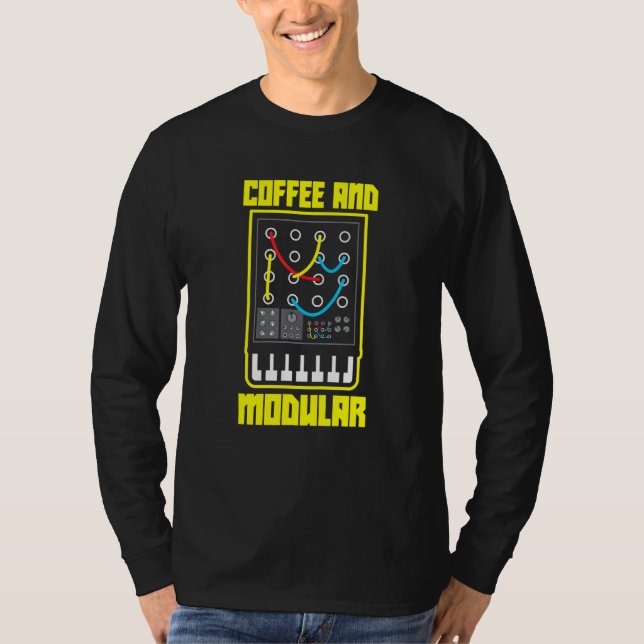 Camiseta Café Y Vida Modularia Wellenform Synth Nerd Synt (Anverso)