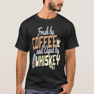 Camiseta Café y whisky en la tarde latte AM Whisky