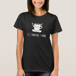 Camiseta Café y yoga del ❤ I