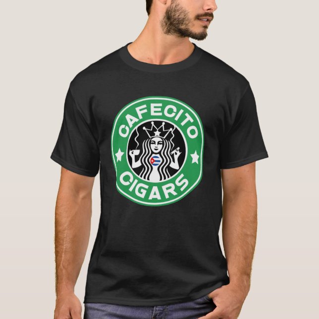 Camiseta Cafecito and Cigars Cuban Favorites  Coffee (Anverso)