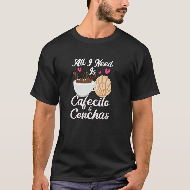 Camiseta Cafecito Cafe Conchas Café Pun Español Cuto 1 (Anverso)
