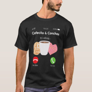 Camiseta Cafecito Café Conchas Divertido Mono Español Casti