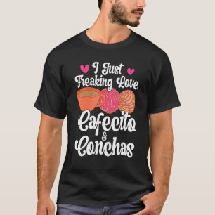 Camiseta Cafecito Café Conchas Divertido Mono Pun Español C
