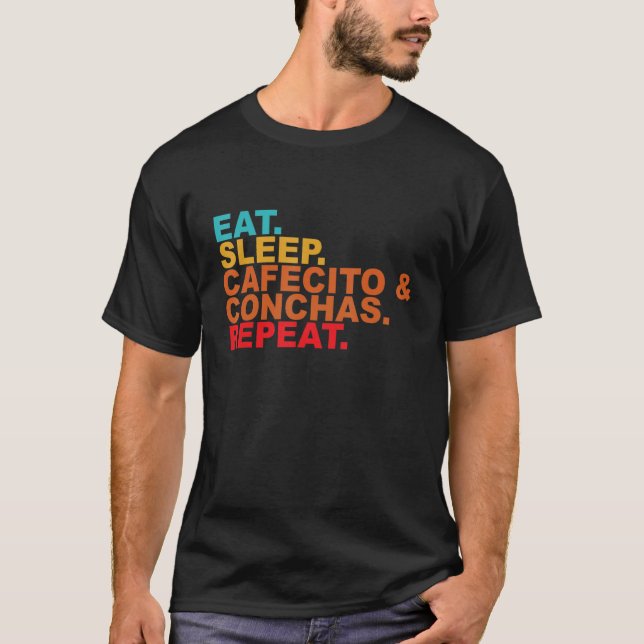 Camiseta Cafecito Cafe Conchas Funny Cute Pun Español Coffe (Anverso)