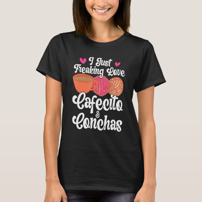 Camiseta Cafecito Cafe Conchas Funny Cute Spanish Pun Coffe (Anverso)