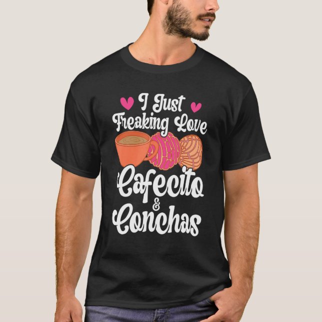 Camiseta Cafecito Cafe Conchas Funny Cute Spanish Pun Coffe (Anverso)
