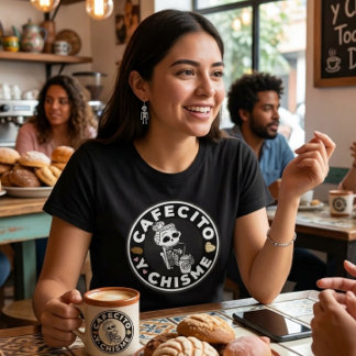 Camiseta Cafecito y Chisme Pan dulce Mexicano