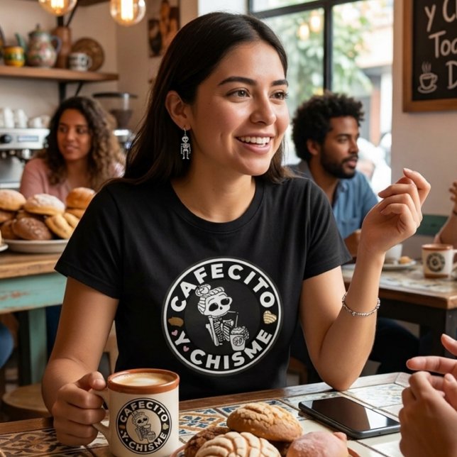 Camiseta Cafecito y Chisme Pan dulce Mexicano (Cafecito y Chisme Pan dulce Mexican  T-Shirt)