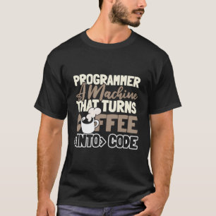 Camiseta Cafeína Coder - Prog. de café de programación para