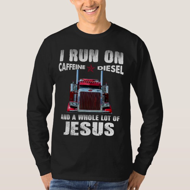 Camiseta Cafeína Diesel Jesús Camión Cristiano Molesto (Anverso)