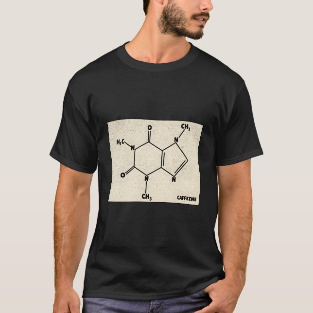 Camiseta Cafeína Molécula Café Amantes Química (Anverso)
