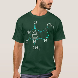 Camiseta Cafeína Molécula Química Café Lover Química