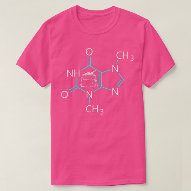Camiseta Cafeína Molécula Química Café Lover Química (Diseño del anverso)