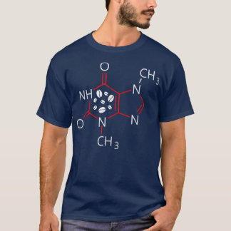Camiseta Cafeína Molécula Química Café Lover Química