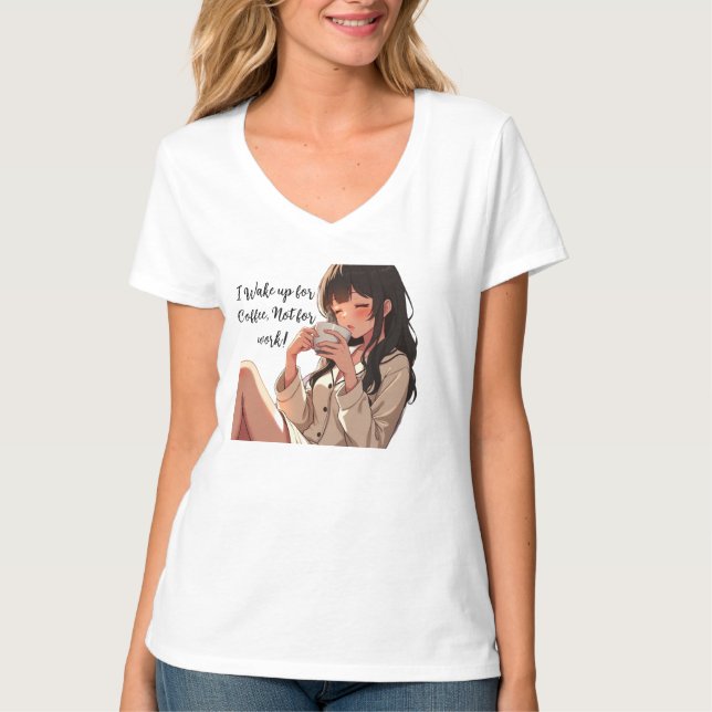 Camiseta Cafeína sobre la carrera: El Mantra Tee de la maña (Anverso)