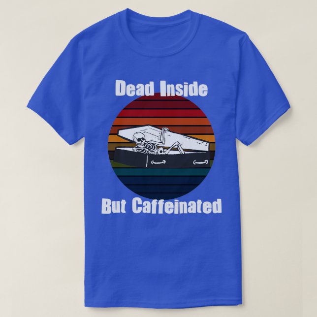 Camiseta Cafeína vintage de café (Diseño del anverso)