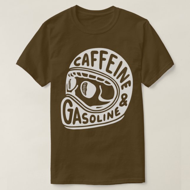 Camiseta Cafeína y Gasolina (Diseño del anverso)