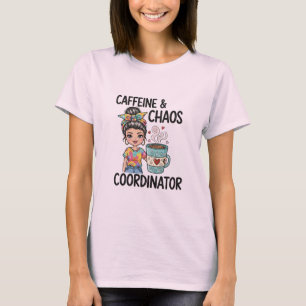Camiseta Cafeína y Reina del caos - Café de moda