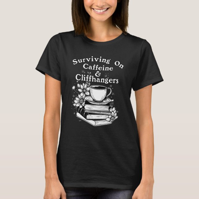 Camiseta Cafeína y suspense (Anverso)