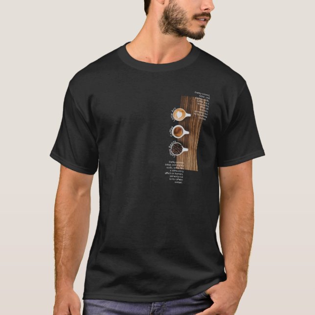 Camiseta Cafés Preparados De Diferentes Maneras (Anverso)