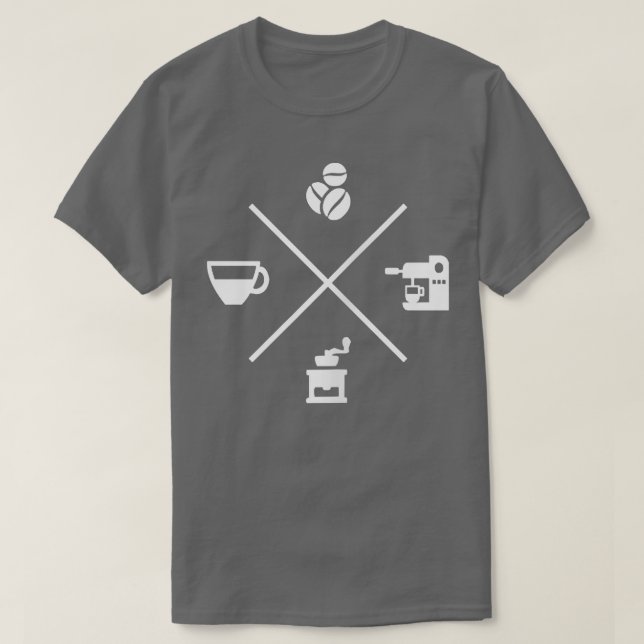 Camiseta Cafetera Barista espresso capuchino (Diseño del anverso)