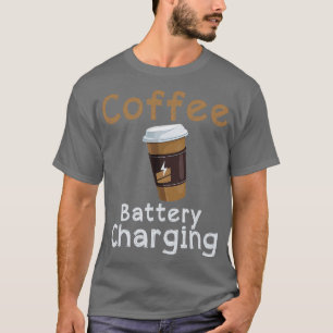 Camiseta Cafetera Cargador Batería Concepto Cafeína Bebida