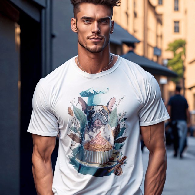 Camiseta Cafetera de bulldog francesa, panadería (Frenchy Baker)