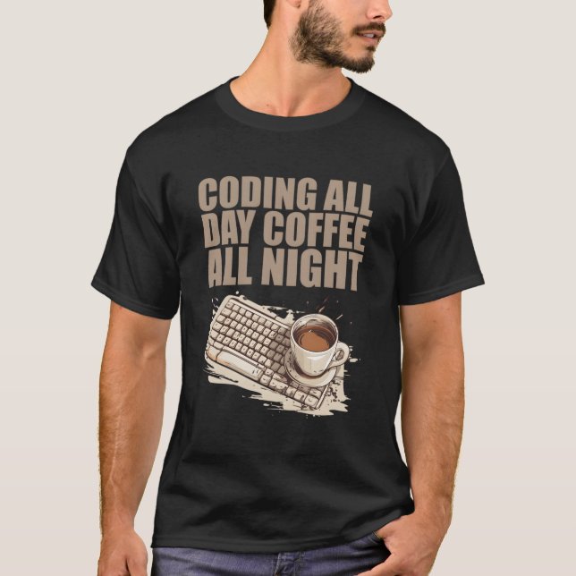 Camiseta Cafetera del ingeniero desarrollador de software C (Anverso)