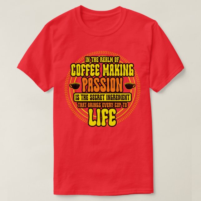 Camiseta Cafetera En El Ámbito Del Café (Diseño del anverso)