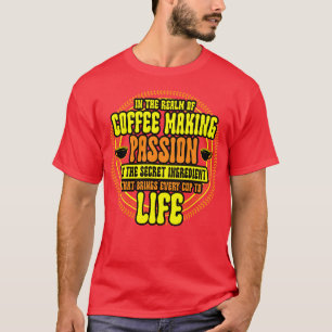 Camiseta Cafetera En El Ámbito Del Café